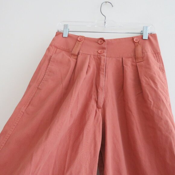 Anthropologie Tiny Ulysses Pants in Salmon Wide Leg Neutral, size M - Picture 9 of 14